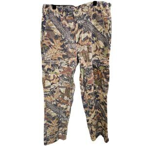 Mossy Oak Camouflage Cargo Pants Cotton Hunting Tactical Outdoor Wear, Size 34